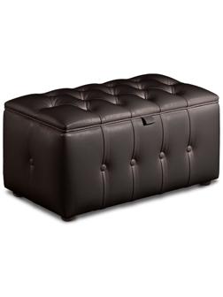 Пуф «Алеро» прямоугольный с ПМ, 800×430×410 мм, цвет шоколад