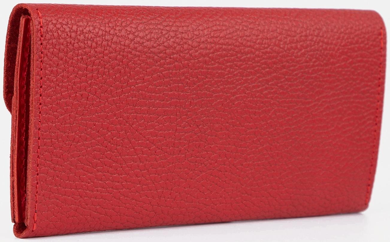 Кошелёк на кнопке, цвет красный