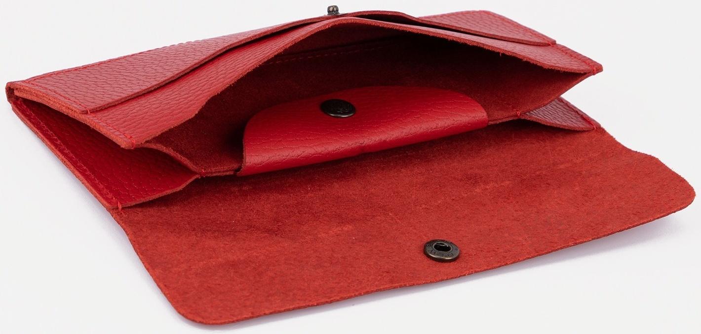 Кошелёк на кнопке, цвет красный