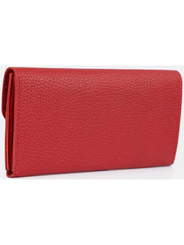 Кошелёк на кнопке, цвет красный