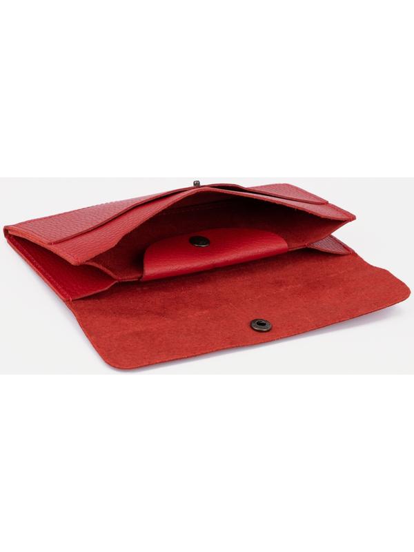 Кошелёк на кнопке, цвет красный