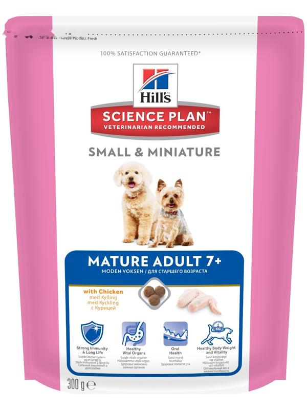 Сухой корм Hill's SP small&mini senior vitality для собак мелких пород c 7 лет, кура, 300 г
