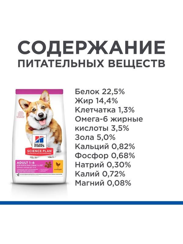 Сухой корм Hill's SP dog small&mini для собак мелких пород, курица, 1.5 кг