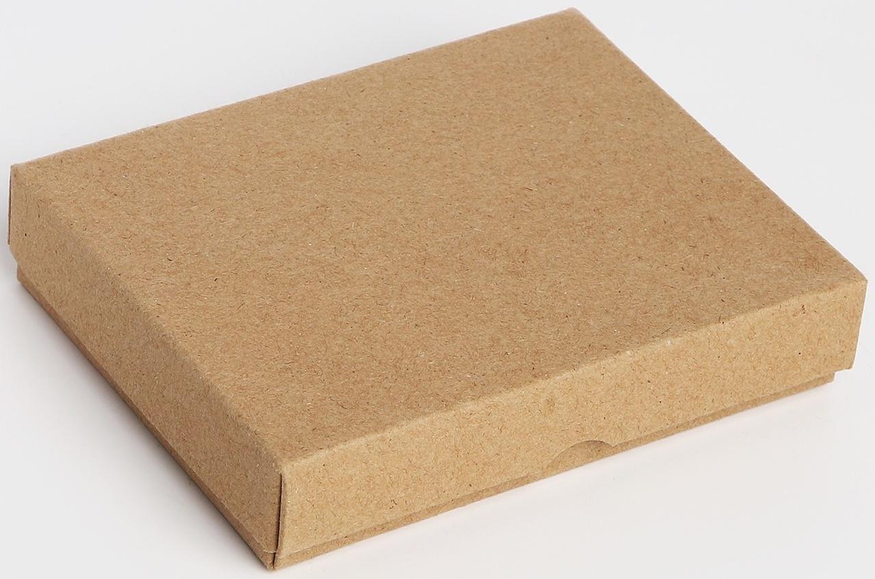 Портмоне на кнопке, для купюр, для карт, для монет, цвет коричневый