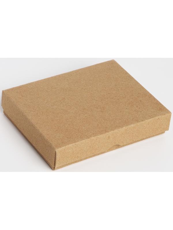 Портмоне на кнопке, для купюр, для карт, для монет, цвет коричневый