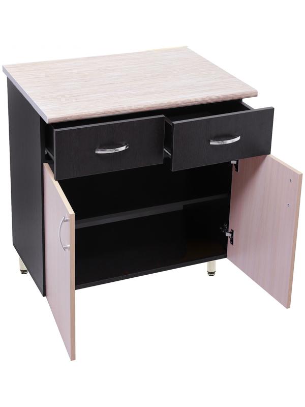 Шкаф напольный 800-2 ящ Тоника, 800х850х600, Венге/Дуб молочный