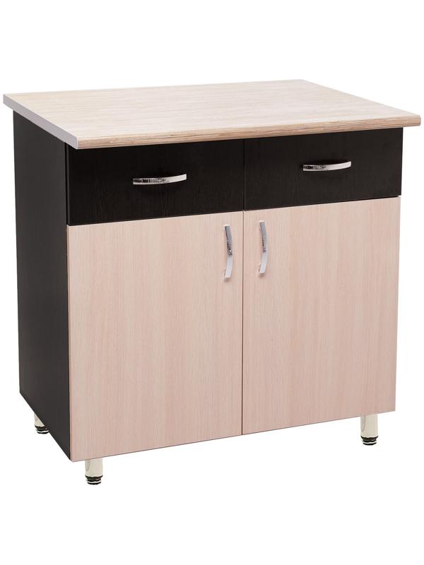 Шкаф напольный 800-2 ящ Тоника, 800х850х600, Венге/Дуб молочный