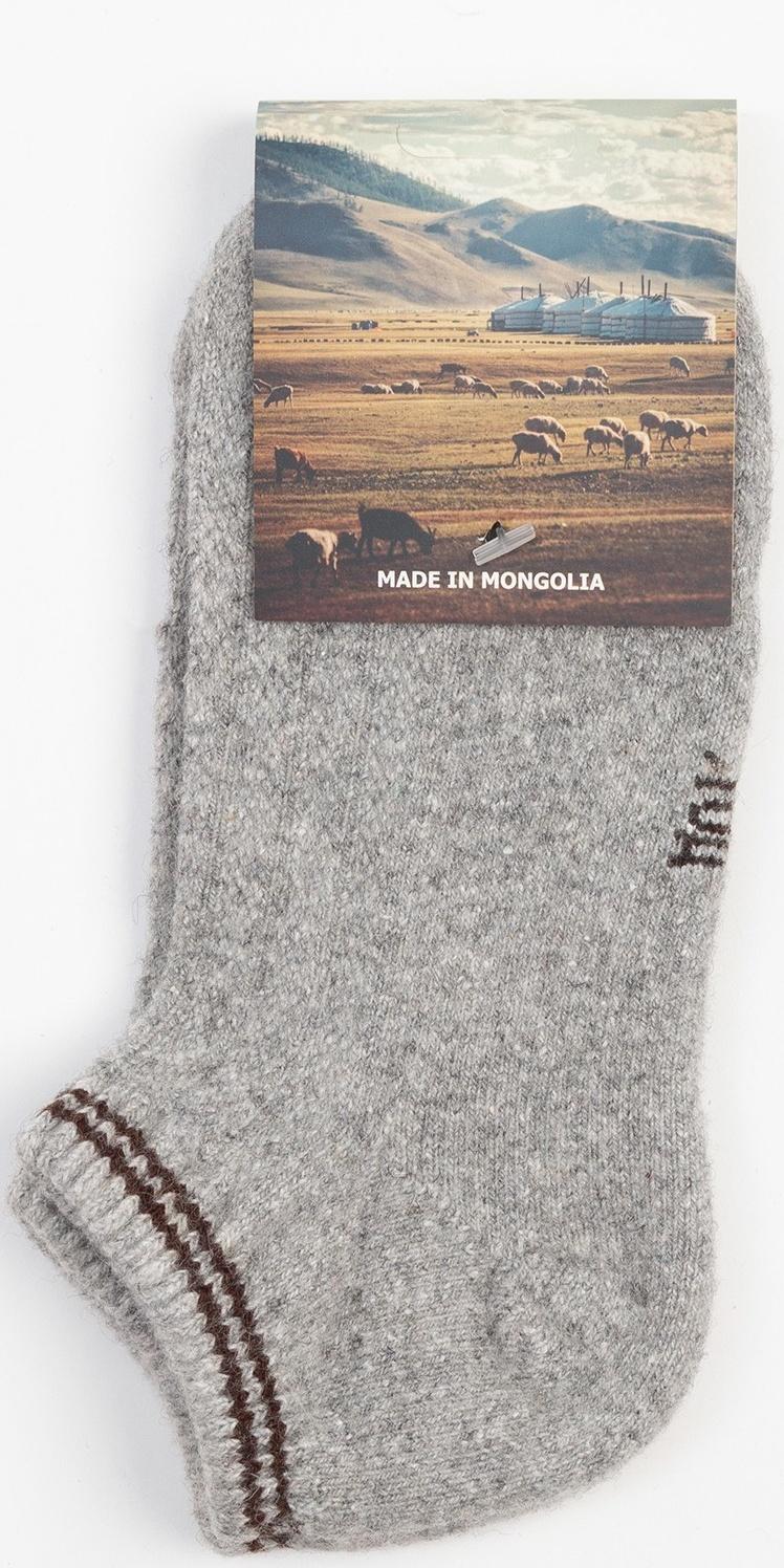Носки женские из монгольской шерсти, цвет серый, размер 25 (37-39)