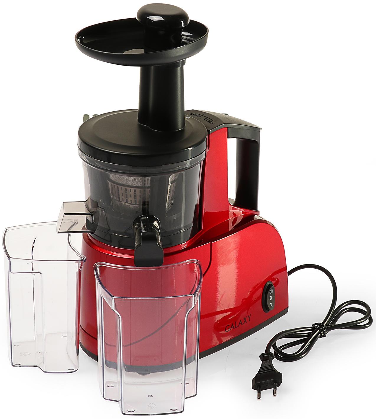 Соковыжималка Galaxy GL 0800, 200 Вт, 0.92 л, реверс, красная