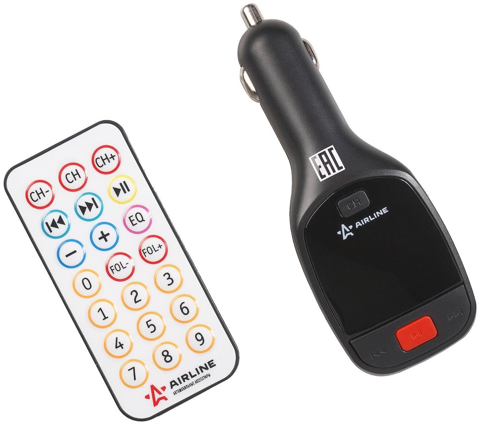 FM - трансмиттер Airline, LCD, USB. MicroSD. ПДУ AFM-L-01