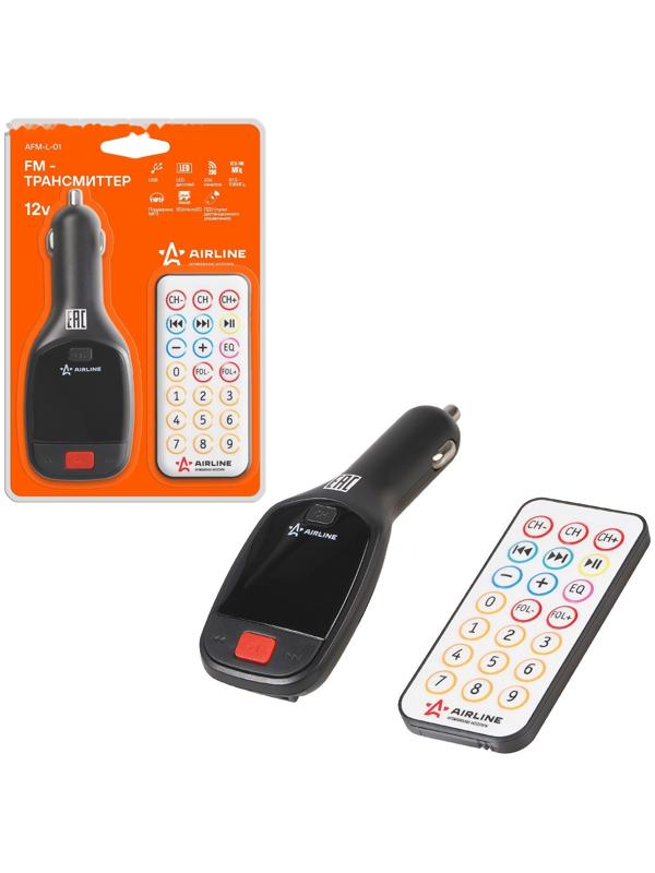 FM - трансмиттер Airline, LCD, USB. MicroSD. ПДУ AFM-L-01