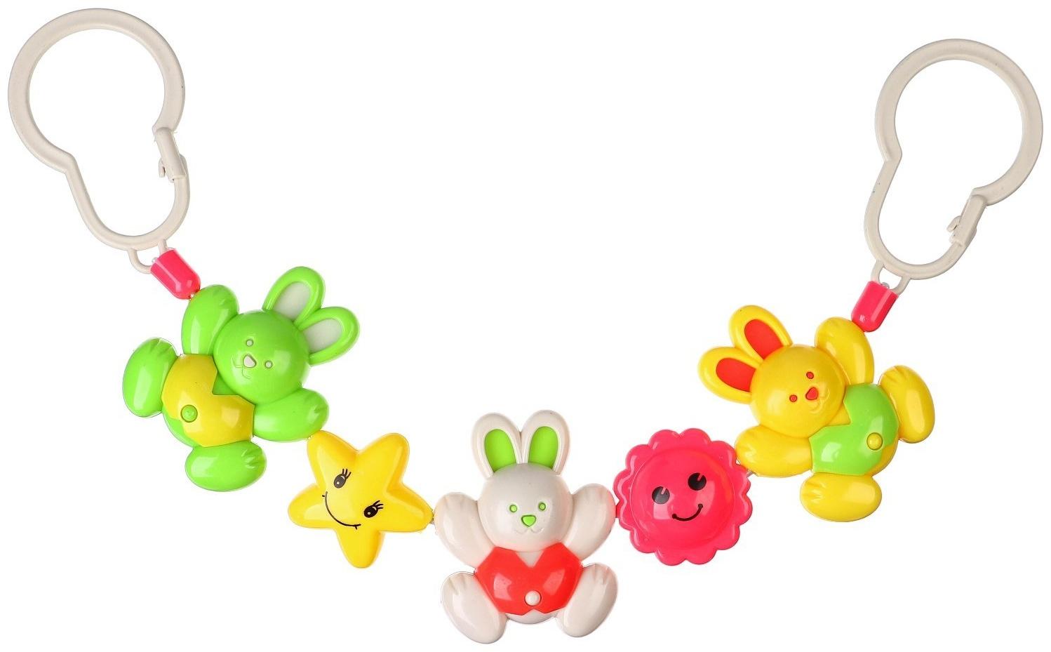 Растяжка на коляску/кроватку «Зайчики», 3 игрушки, Крошка Я