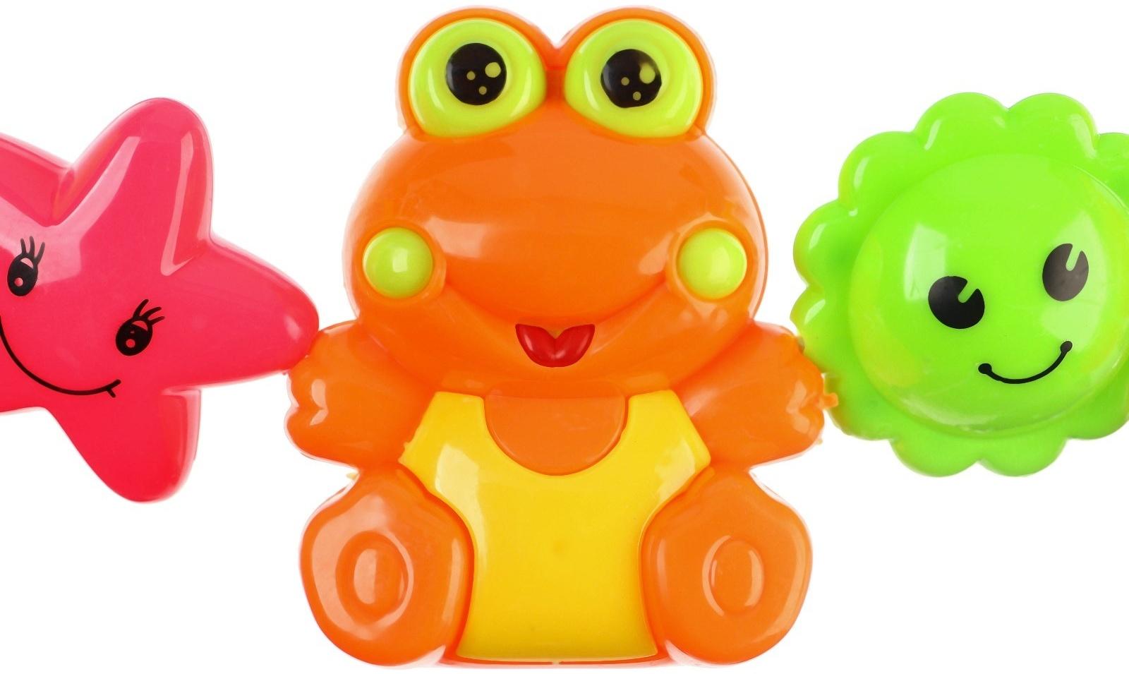 Растяжка на коляску/кроватку «Зайчик, лягушка, пчелка», 3 игрушки, цвет МИКС, Крошка Я