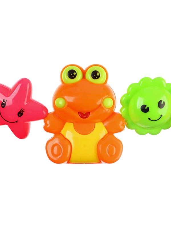 Растяжка на коляску/кроватку «Зайчик, лягушка, пчелка», 3 игрушки, цвет МИКС, Крошка Я