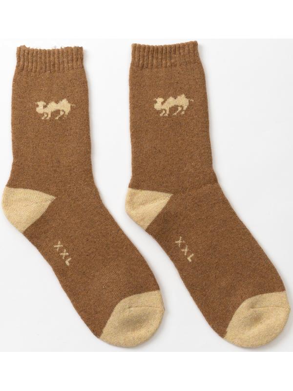 Носки мужские махровые шерстяные, цвет коричневый, размер 25-27 (39-44)