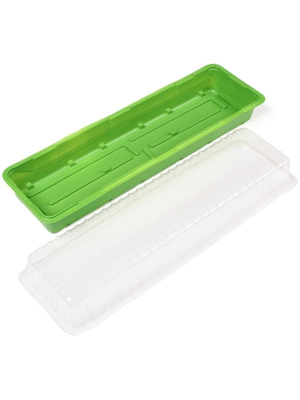 Мини-парник для рассады, 44 × 22 × 12 см, без вставок, Greengо