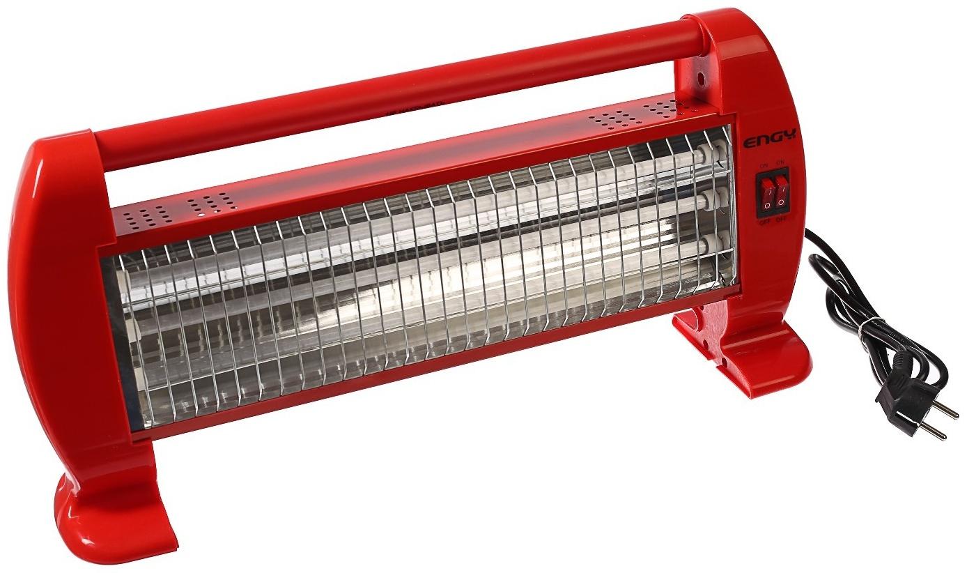 Обогреватель ENGY QH-1500S, кварцевый инфракрасный, 3 уровня нагрева, 1500 Вт, красный