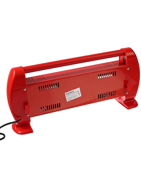 Обогреватель ENGY QH-1500S, кварцевый инфракрасный, 3 уровня нагрева, 1500 Вт, красный