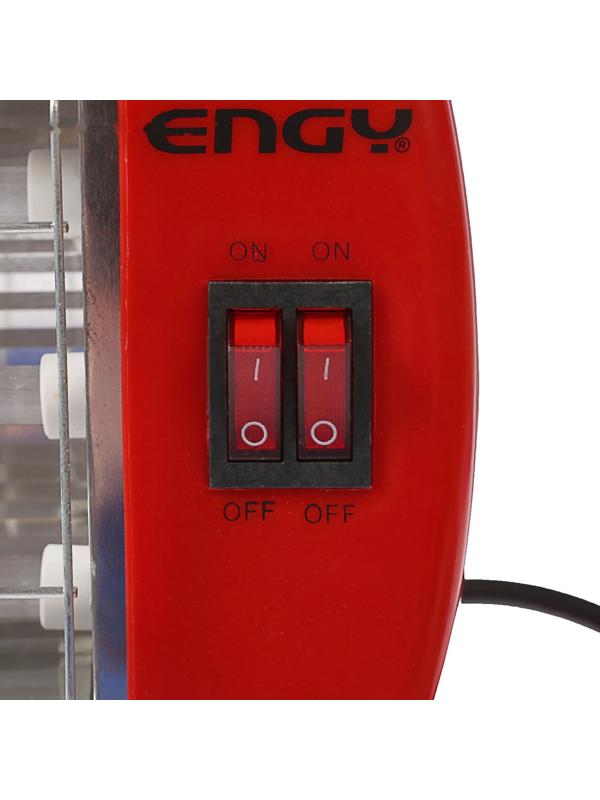 Обогреватель ENGY QH-1500S, кварцевый инфракрасный, 3 уровня нагрева, 1500 Вт, красный