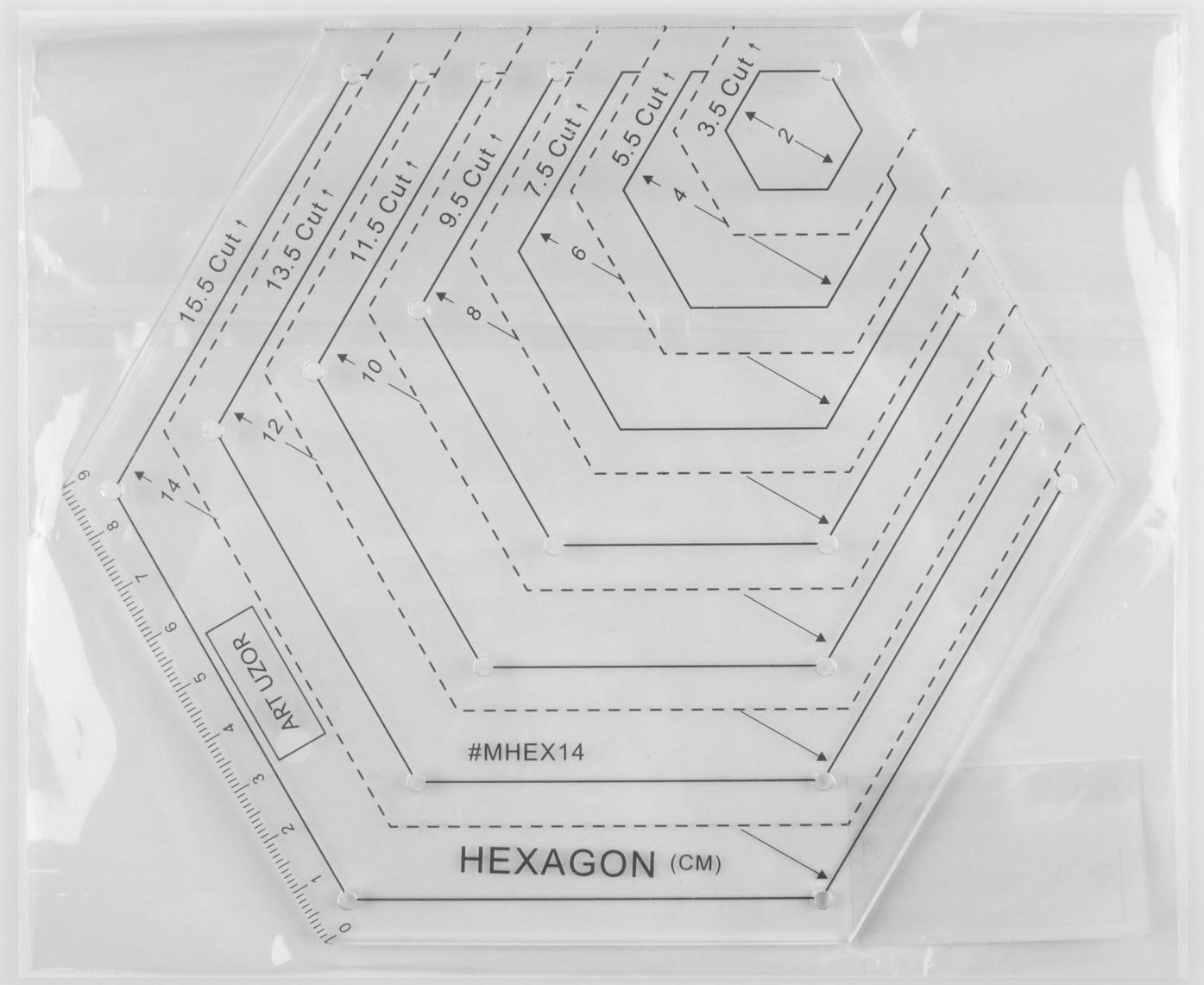 Линейка для квилтинга и пэчворка, 18 × 15 см, цвет белый
