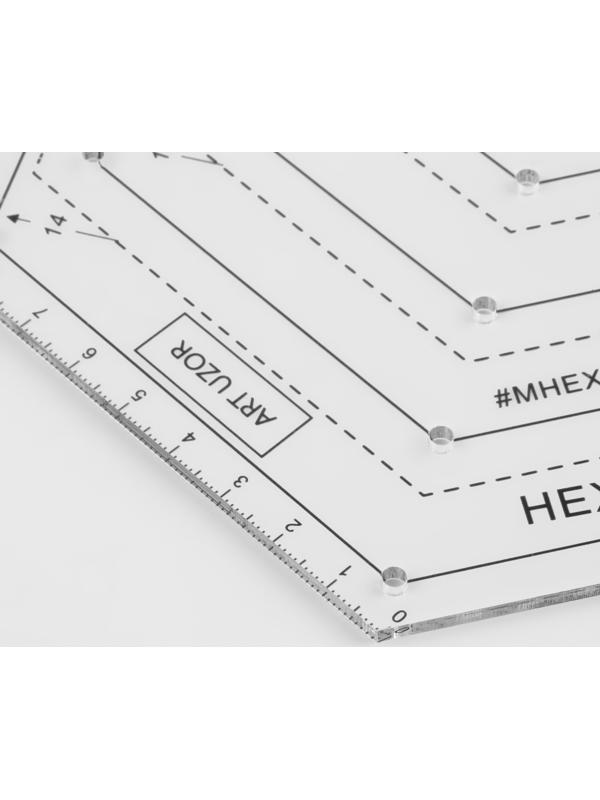 Линейка для квилтинга и пэчворка, 18 × 15 см, цвет белый