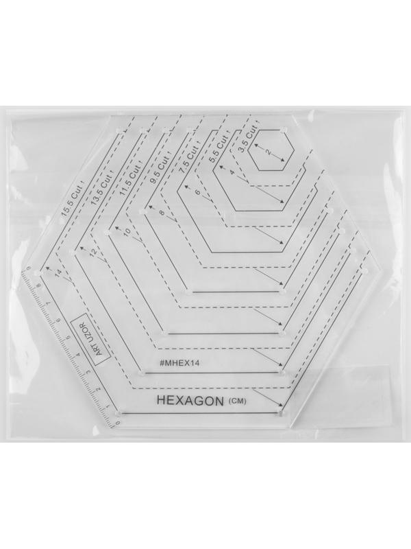 Линейка для квилтинга и пэчворка, 18 × 15 см, цвет белый