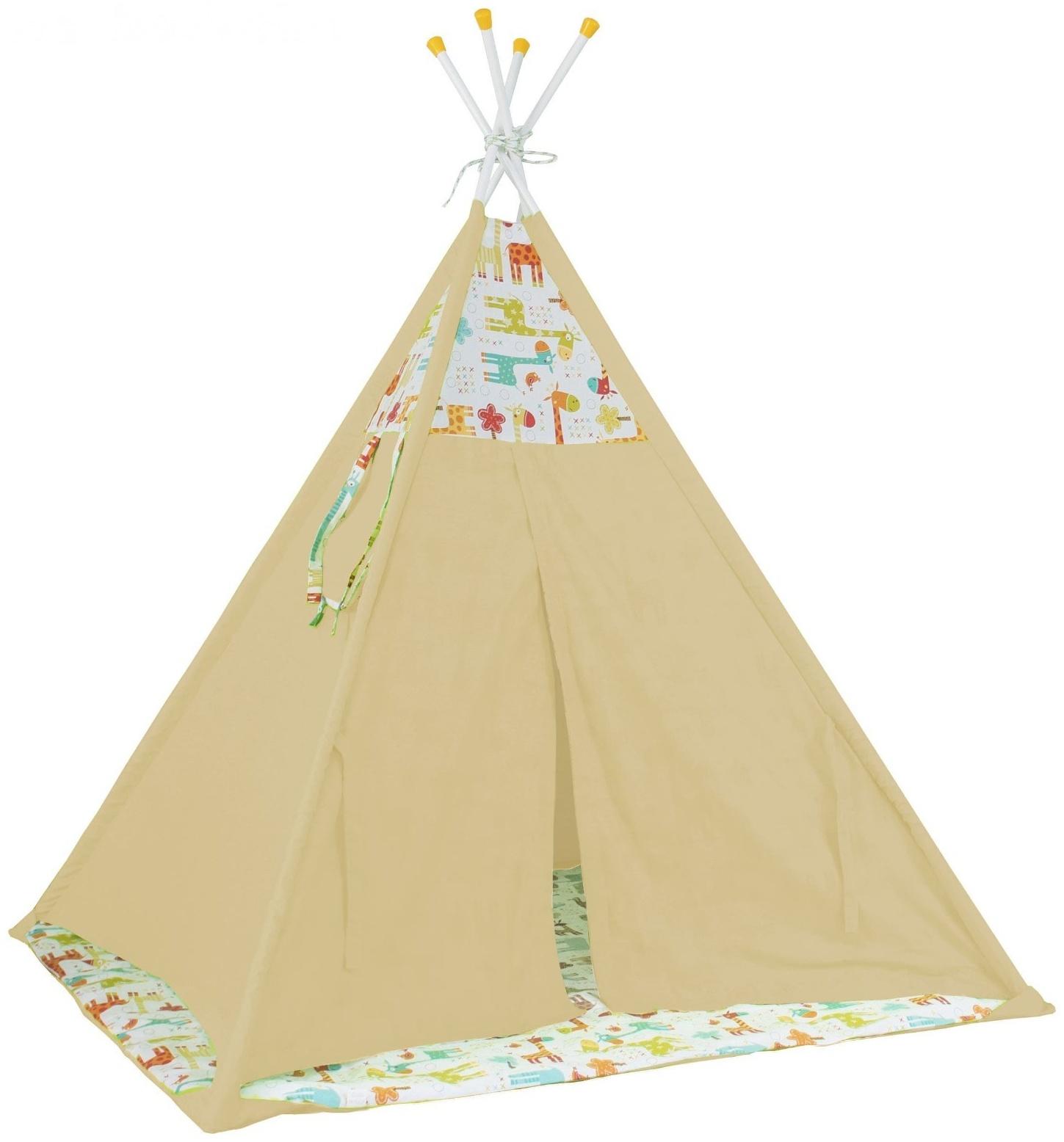 Вигвам «Жираф», размер 130х130 см, высота 147 см, жёлтый