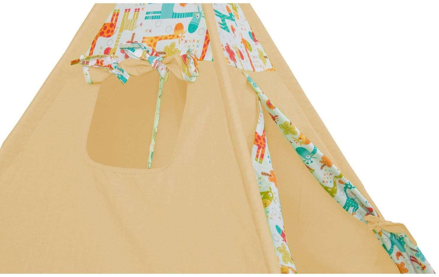 Вигвам «Жираф», размер 130х130 см, высота 147 см, жёлтый