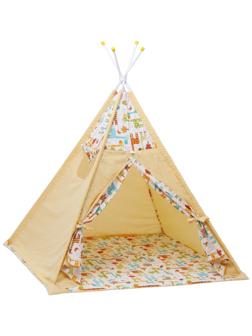 Вигвам «Жираф», размер 130х130 см, высота 147 см, жёлтый