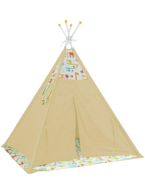 Вигвам «Жираф», размер 130х130 см, высота 147 см, жёлтый