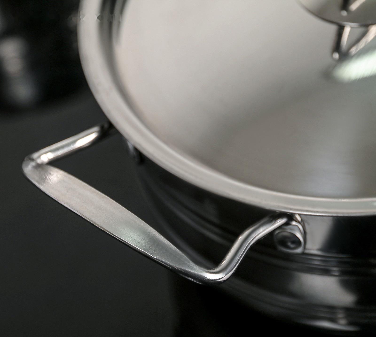 Набор посуды из нержавеющей стали «Ясмин», 4 кастрюли: 2 л, 2,7 л, 3,5 л, 4,5 л, d=17/19/21/23 см, металлические крышки, индукция