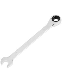 Ключ комбинированный трещоточный ТУНДРА, CrV, полированный, 72 зуба, 11 мм