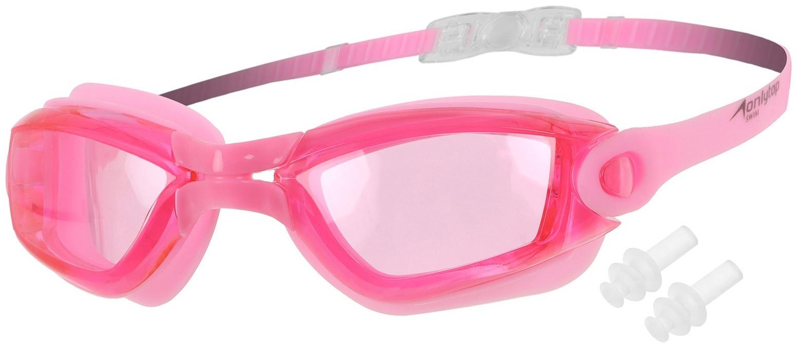 Очки для плавания + беруши, взрослые, цвета микс