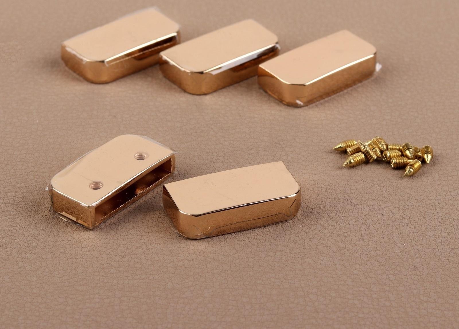 Наконечники для молнии, 2,5 × 1,4 см 5 шт, цвет золотой