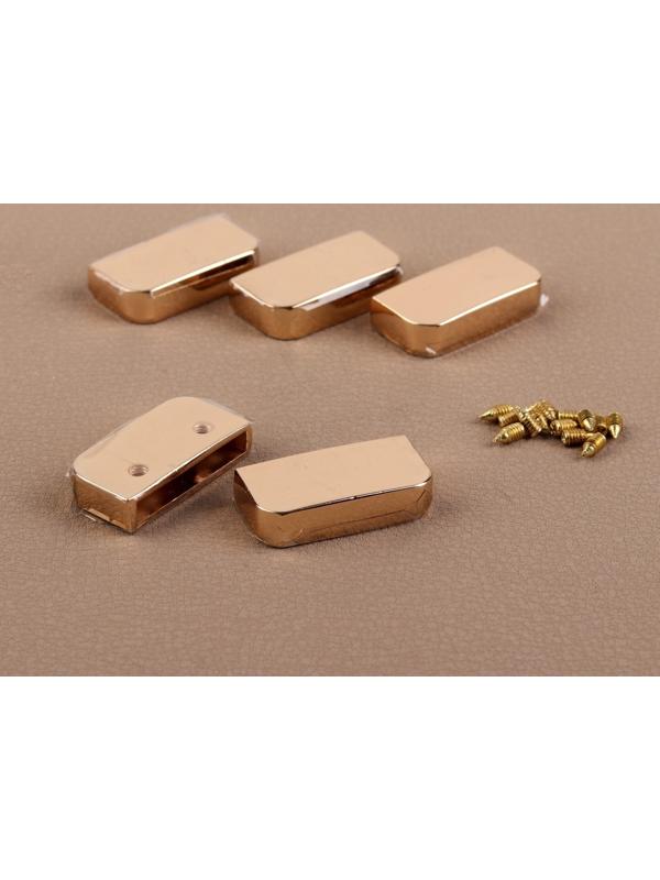 Наконечники для молнии, 2,5 × 1,4 см 5 шт, цвет золотой