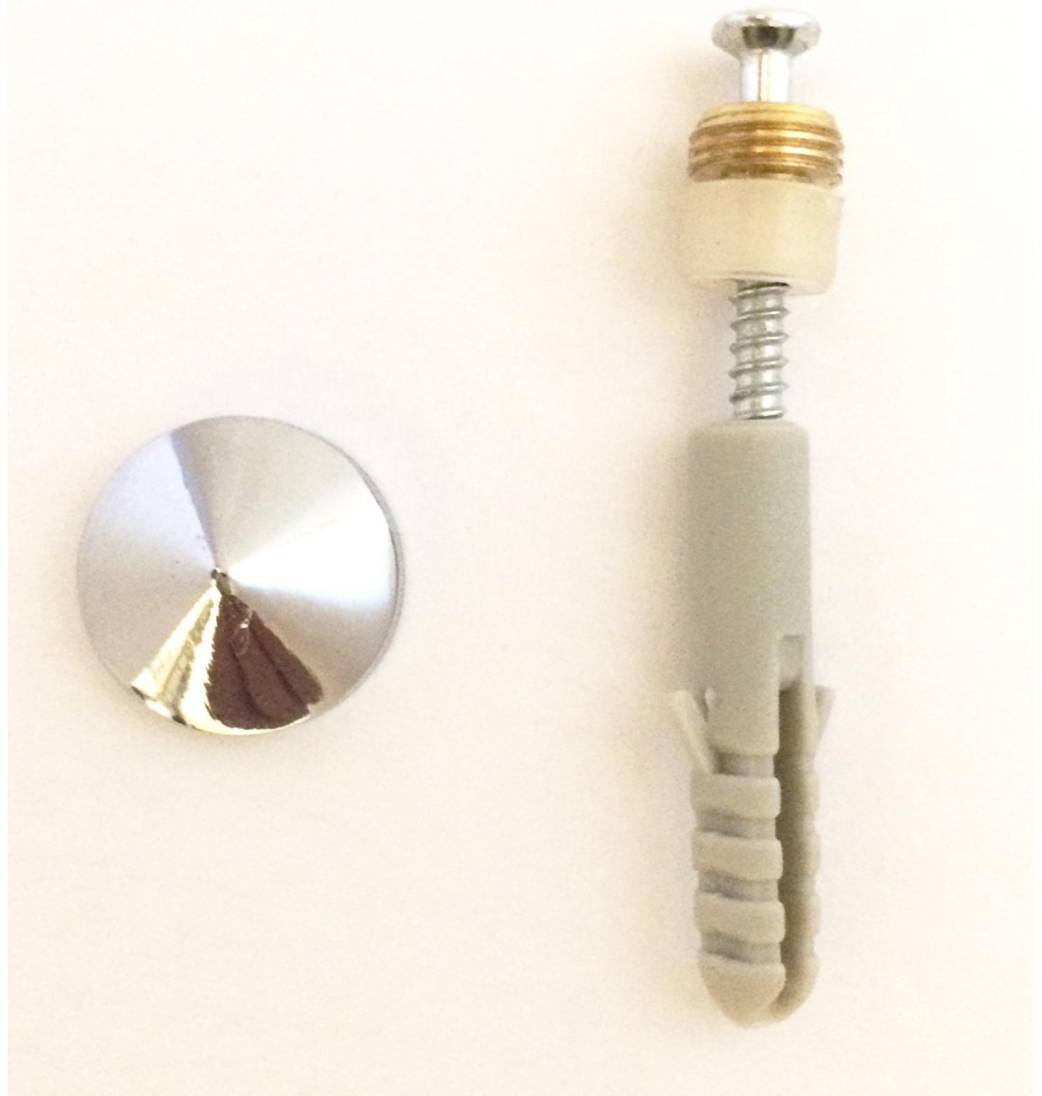 Комплект крепежа для стеклянного фартука (2 шт), цвет хром