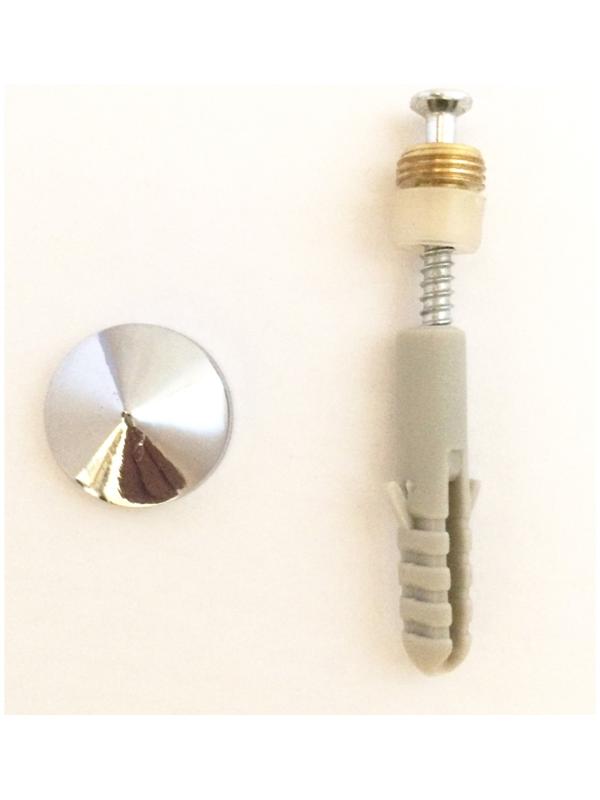 Комплект крепежа для стеклянного фартука (2 шт), цвет хром