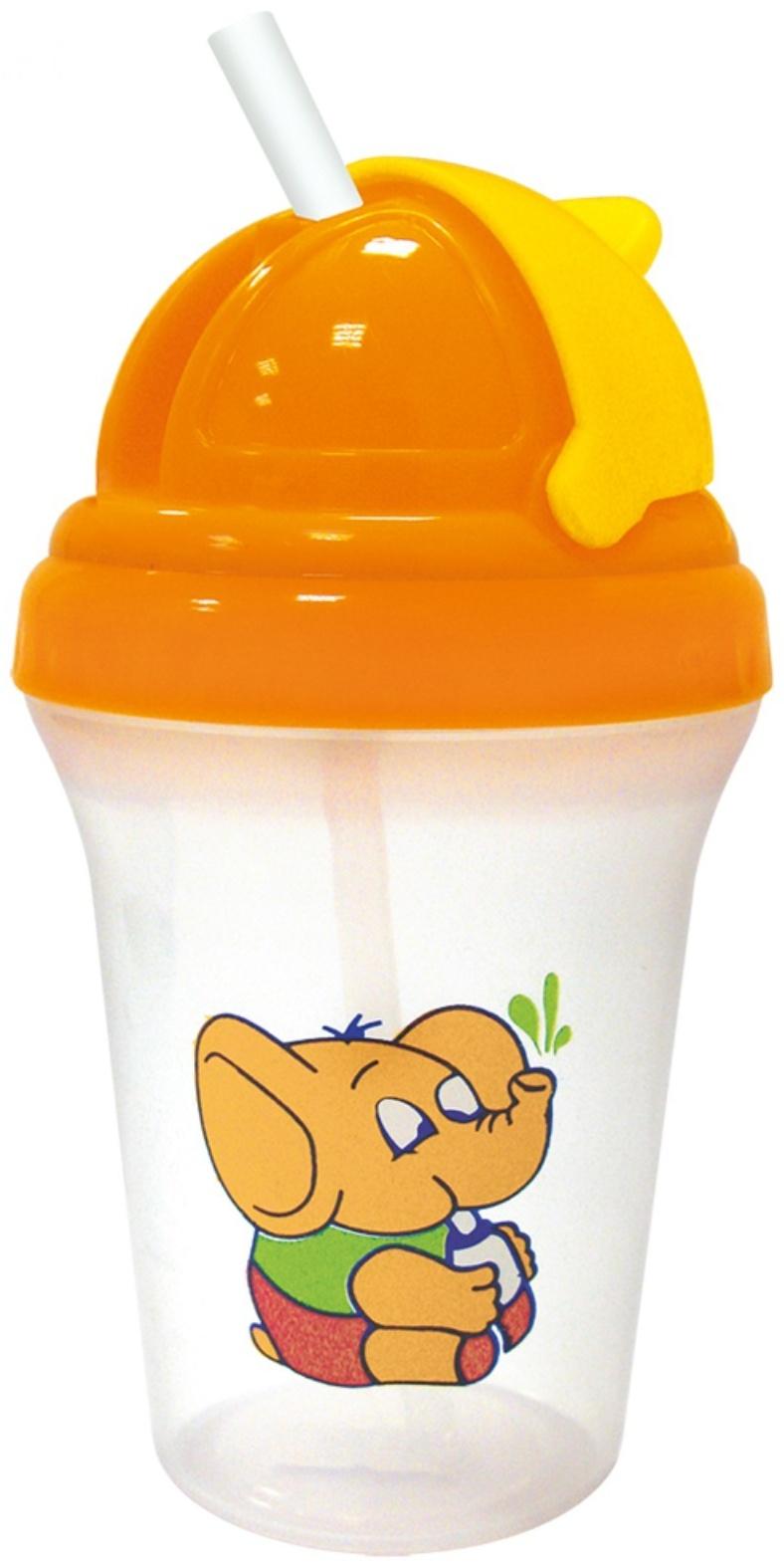 Поильник детский с трубочкой, 180 мл, цвет МИКС