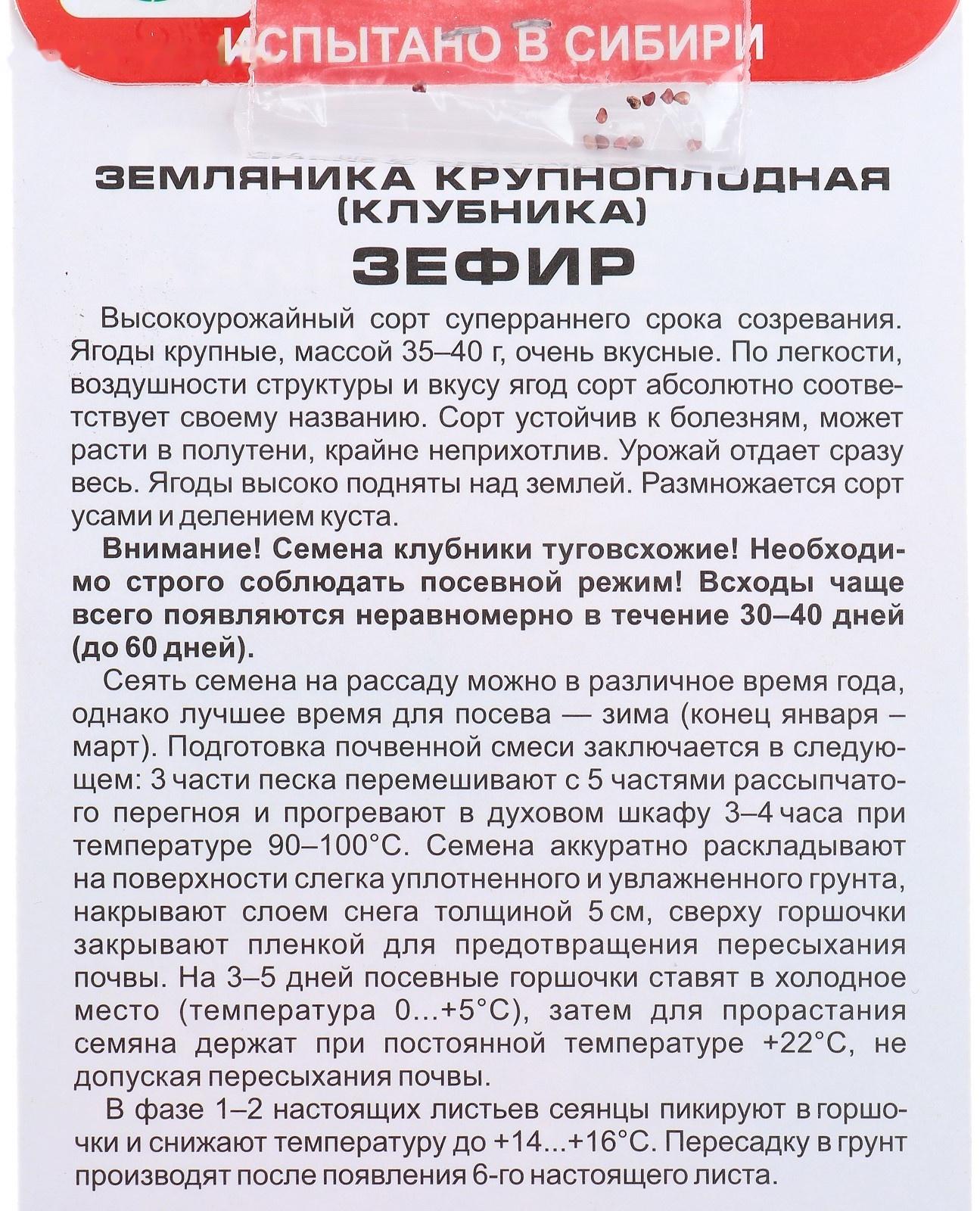 Семена Клубника 