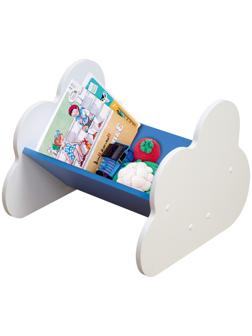 Полка напольная №9, 500х485х400 мм, цвет белый/синий