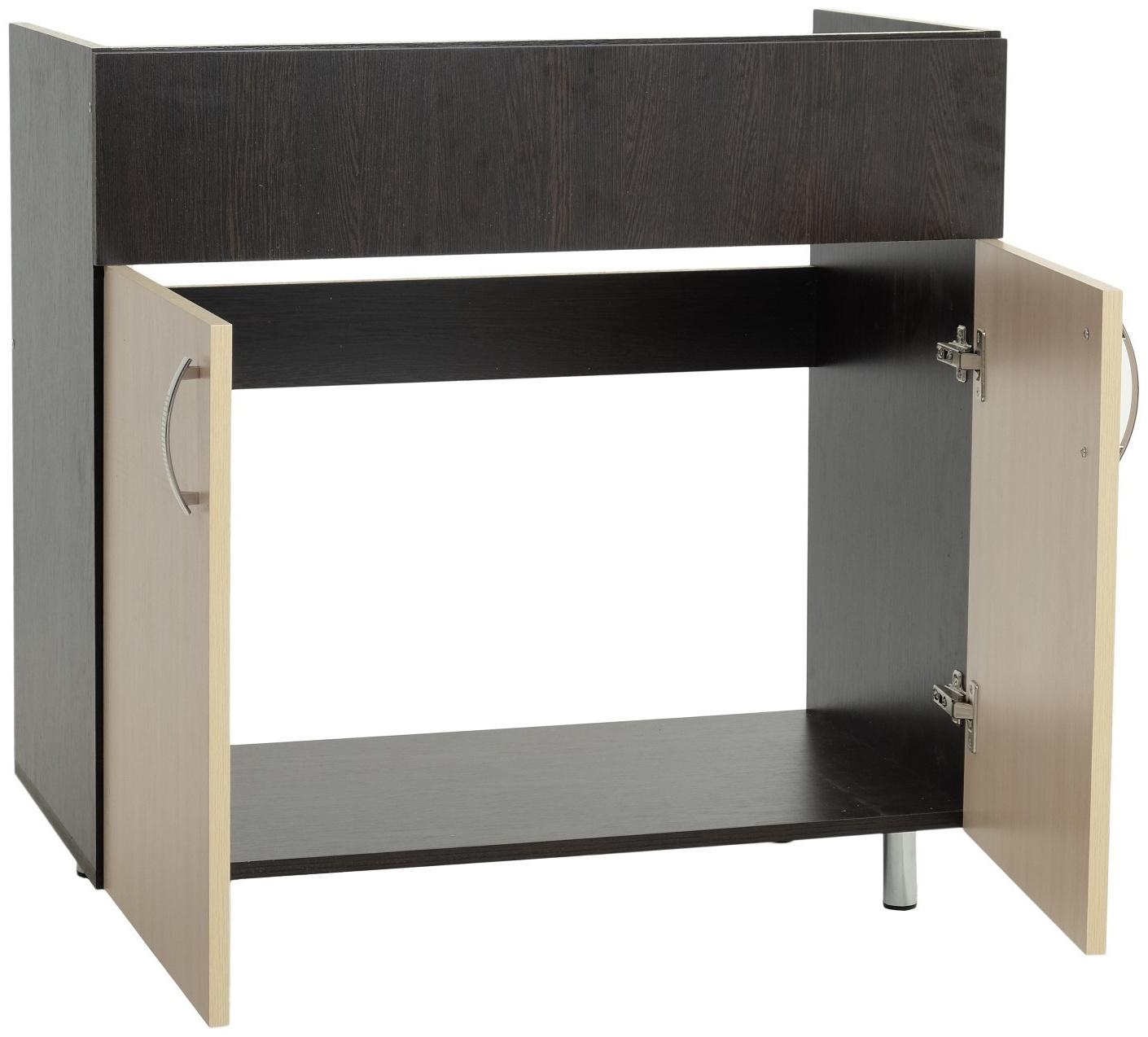 Шкаф напольный под мойку 800 Тоника, Венге/Дуб молочный