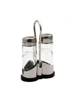 Набор для специй на метал. подставке 2 предмета (соль/перец)