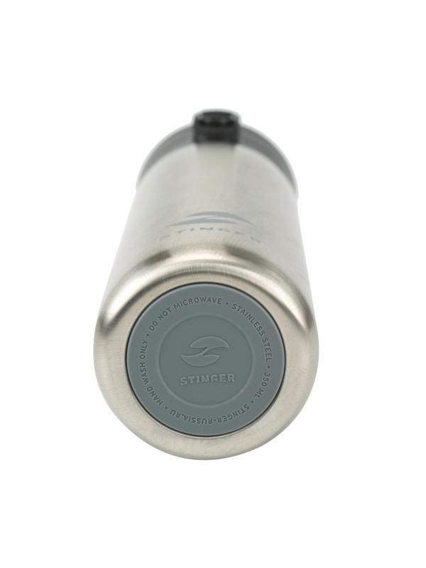 Термокружка Stinger, 0,35л,сталь/пластик,сереб., 6,6x6,4x20,3см,HD-350-35