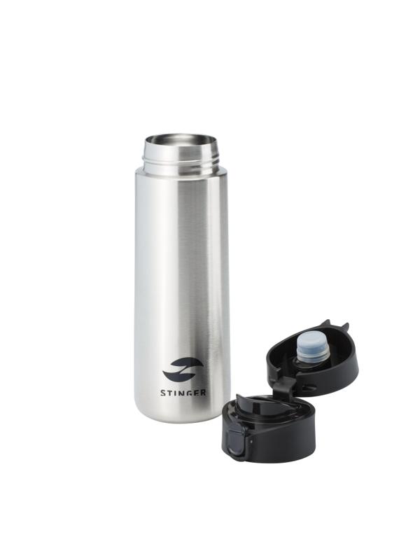 Термокружка Stinger, 0,35л,сталь/пластик,сереб., 6,6x6,4x20,3см,HD-350-35