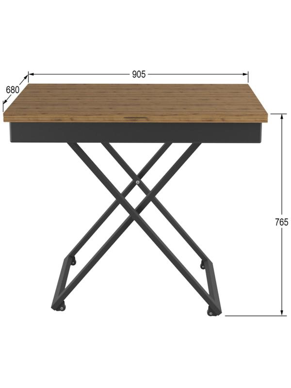 Стол универсальный _KF Генри трансфор 905x680x400/1360x905x750 дуб шерман