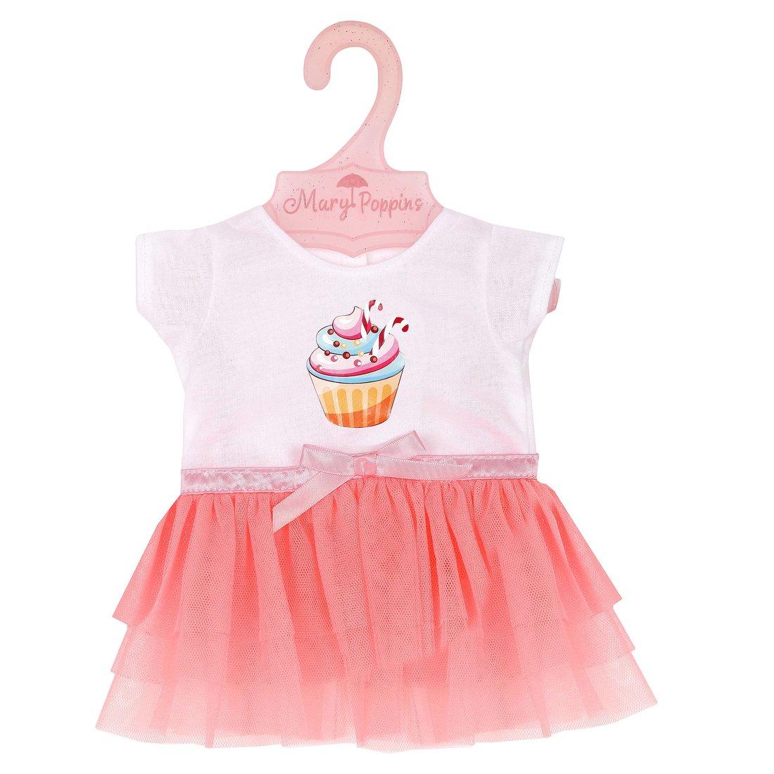 Одежда для кукол 38-43см, футболка и юбочка Пирожное