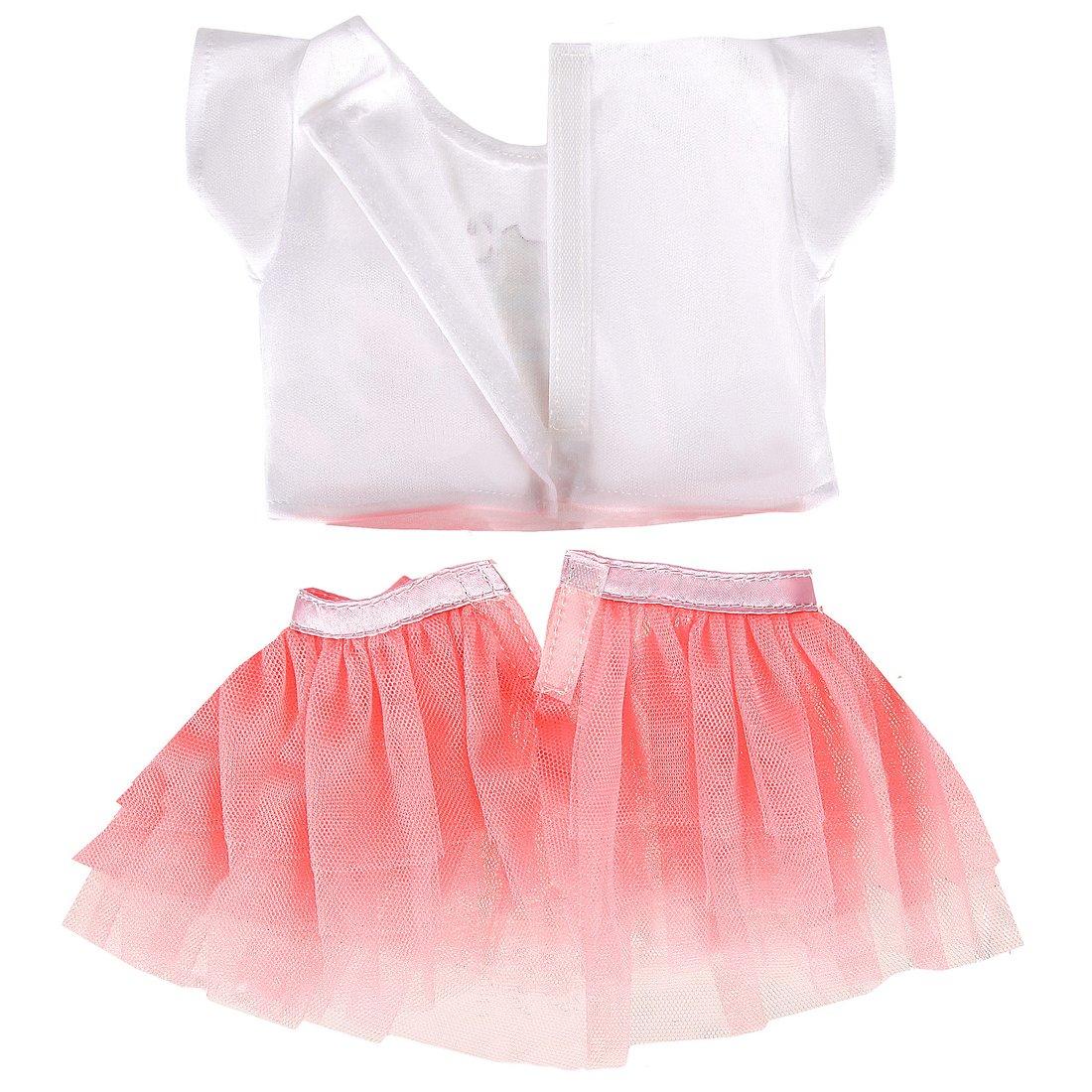 Одежда для кукол 38-43см, футболка и юбочка Пирожное