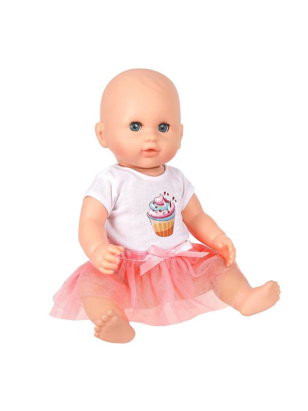 Одежда для кукол 38-43см, футболка и юбочка Пирожное