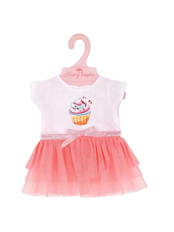 Одежда для кукол 38-43см, футболка и юбочка Пирожное