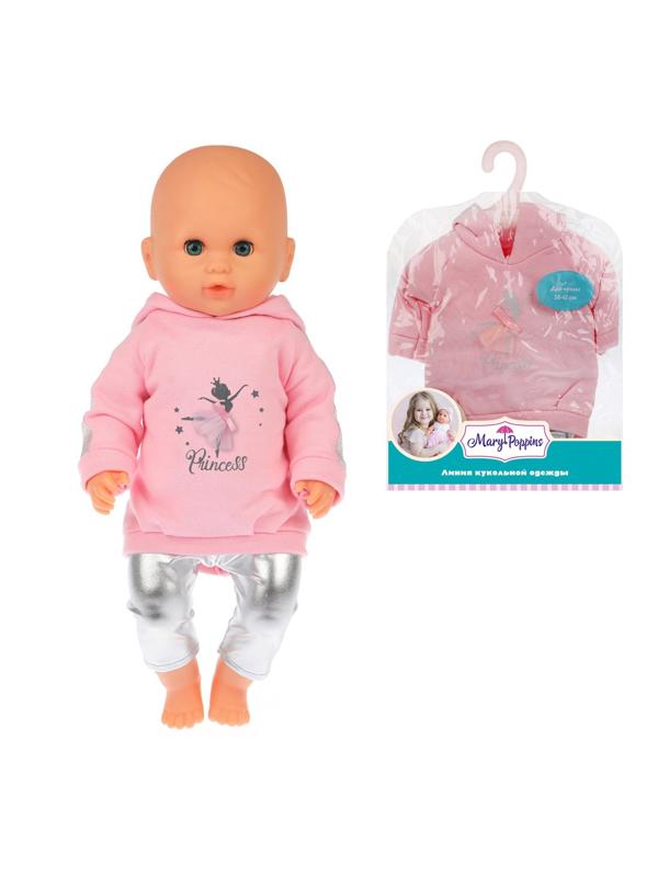 Одежда для кукол 43см, толстовка и леггинсы Принцесса
